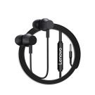 Fone De Ouvido Lenovo QF320 Metal Com Microfone P2 Áudio Estéreo Preto