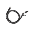 Cabo iTrend USB-C para USB-C com Adaptador Lightning Preto iT-CBC2-1