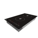 Cooktop de Indu&ccedil;&atilde;o Amvox ACT 204 2 Bocas 220V Preto com Painel Touch e Mesa Vitrocer&acirc;mica Econ&ocirc;mica