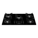 Cooktop Britânia 5 Bocas a Gás BCT05A com Mesa de Vidro e Acendimento Superautomático Preto Bivolt