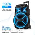 Caixa de Som Amplificada Mondial CM-550-L 550W RMS com LED Bluetooth Bivolt Preta