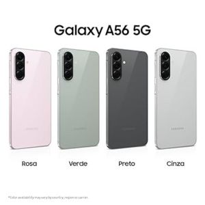 Smartphone Samsung Galaxy A56 5G 256GB 8GB RAM Tela 6.7" Câm. 50MP IP67 Preto com Fone Galaxy Buds FE Grafite
