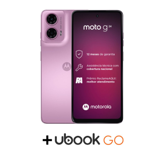Smartphone Motorola G24 4G 256GB 4GB RAM Rosa + E-Book: Grandes Vozes