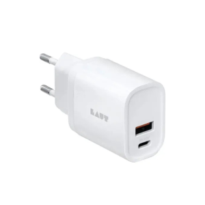 Carregador de Parede Laut USB-A + USB-C 20W Branco 