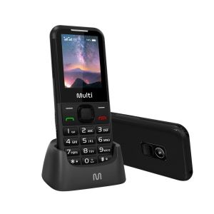 Celular Multi P9225 Vita Preto 64GB 3GB RAM 4G Com Base Recarregável