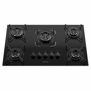 Cooktop Itatiaia Essencial 5 Bocas Vidro Temperado Preto Bivolt