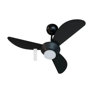 Ventilador de Teto Ventisol Mistral Inverter LED 3 Pás com Controle Remoto Bivolt Preto